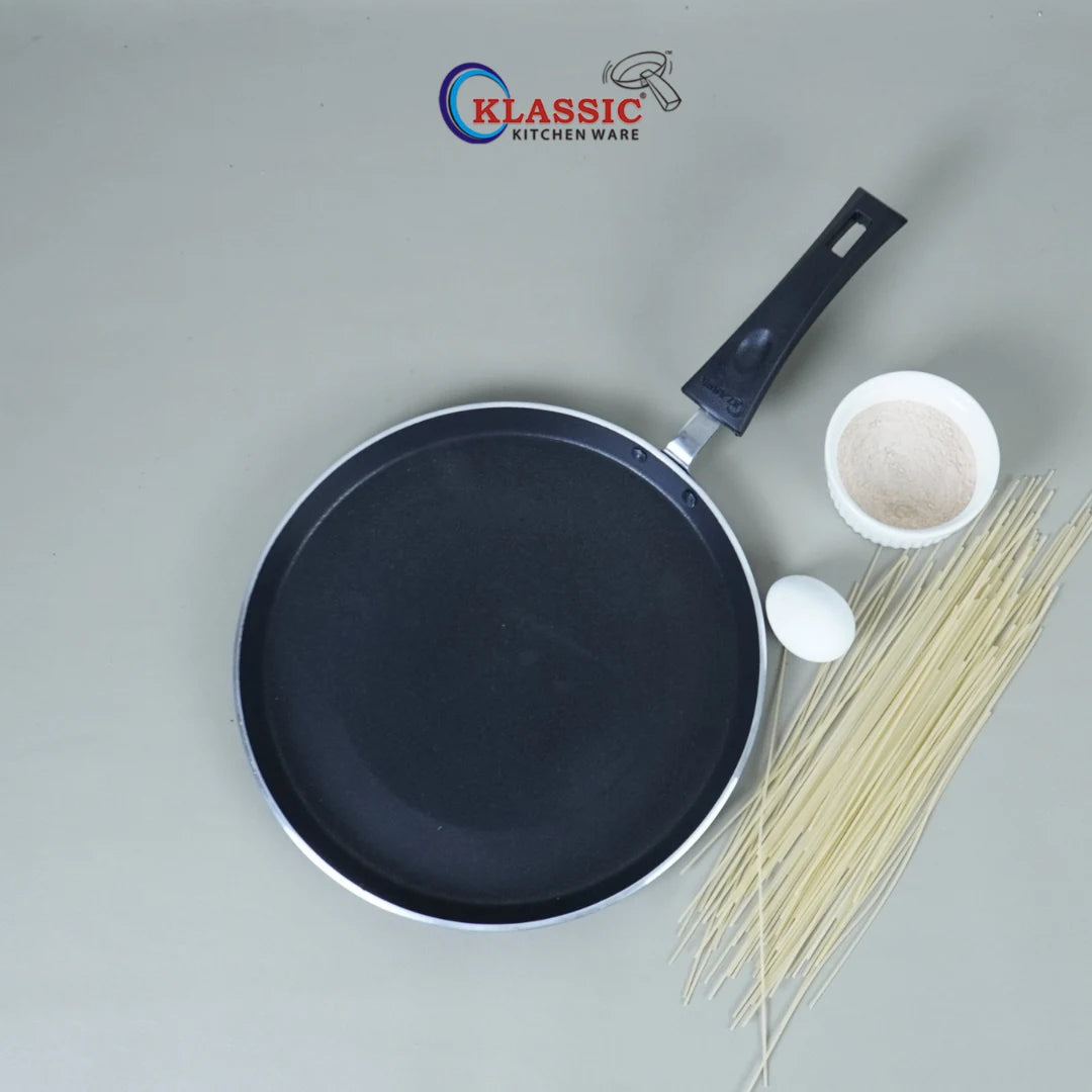 Lixcase Non-Stick Wok with Lid & Mini Pizza / Paratha Pan — Kitchen Combo Set