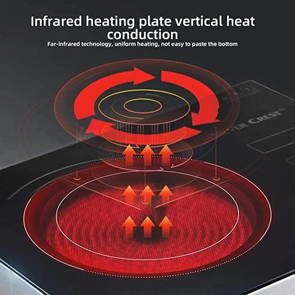 Lixcase Electric Infrared Ceramic Cooker — 3500W Touch-Control Hot Plate with Timer & Temperature Control